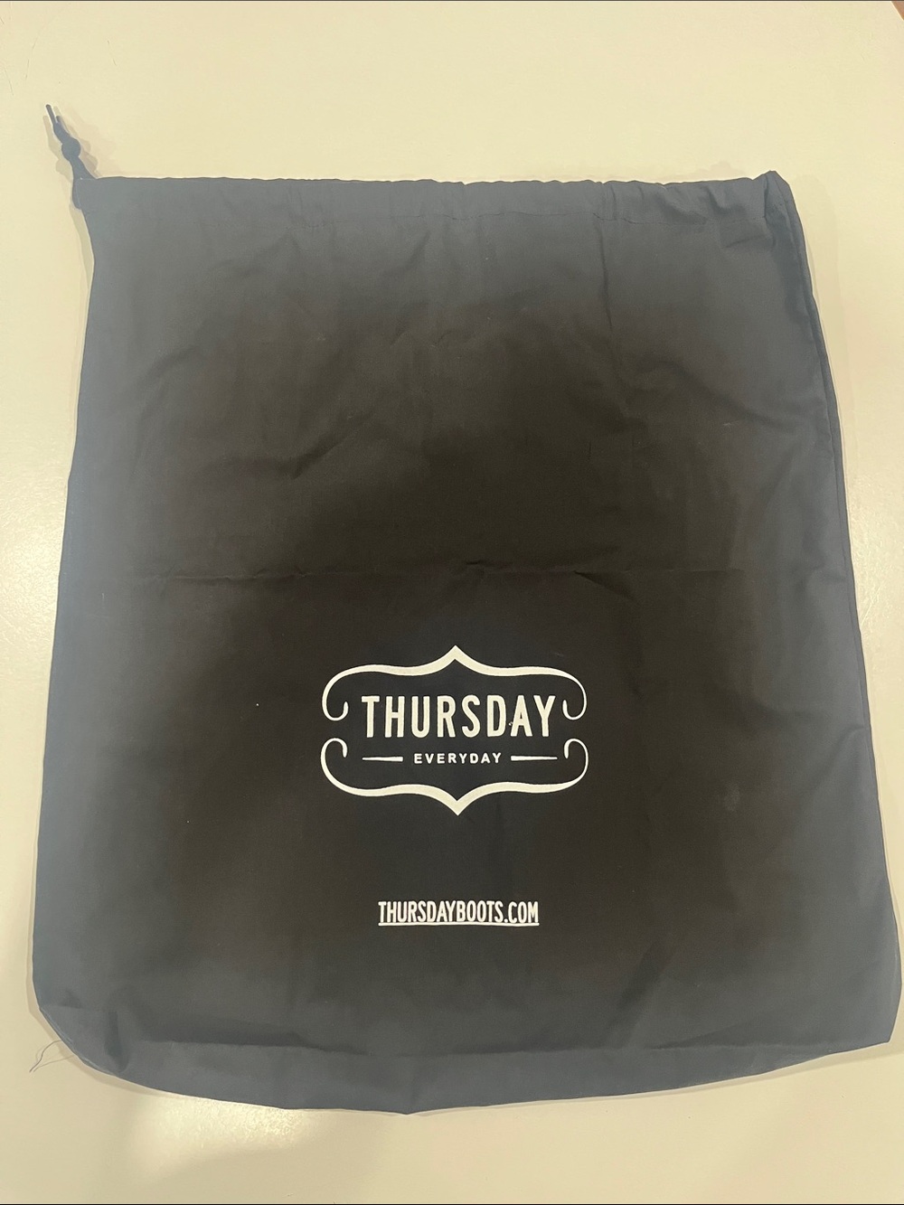 Thursday Boot Company Black Logo Drawstring Dust Bag